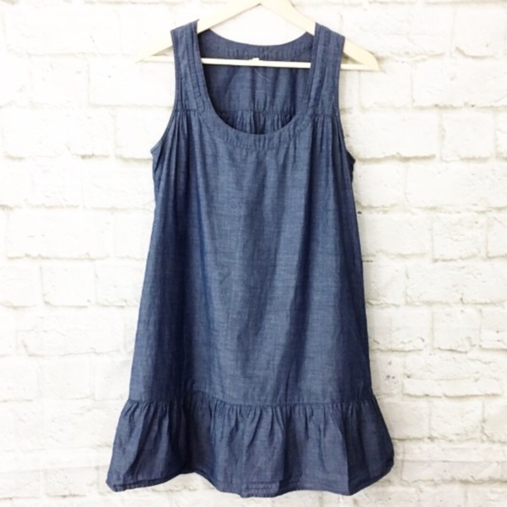 J. Crew lightweight chambray cotton shore dress